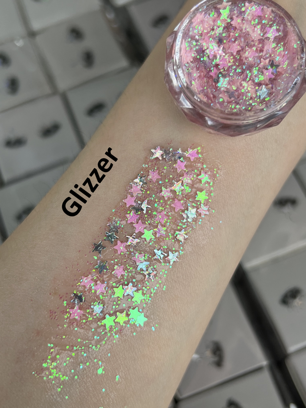Gel Glitter Tears Festival Makeup