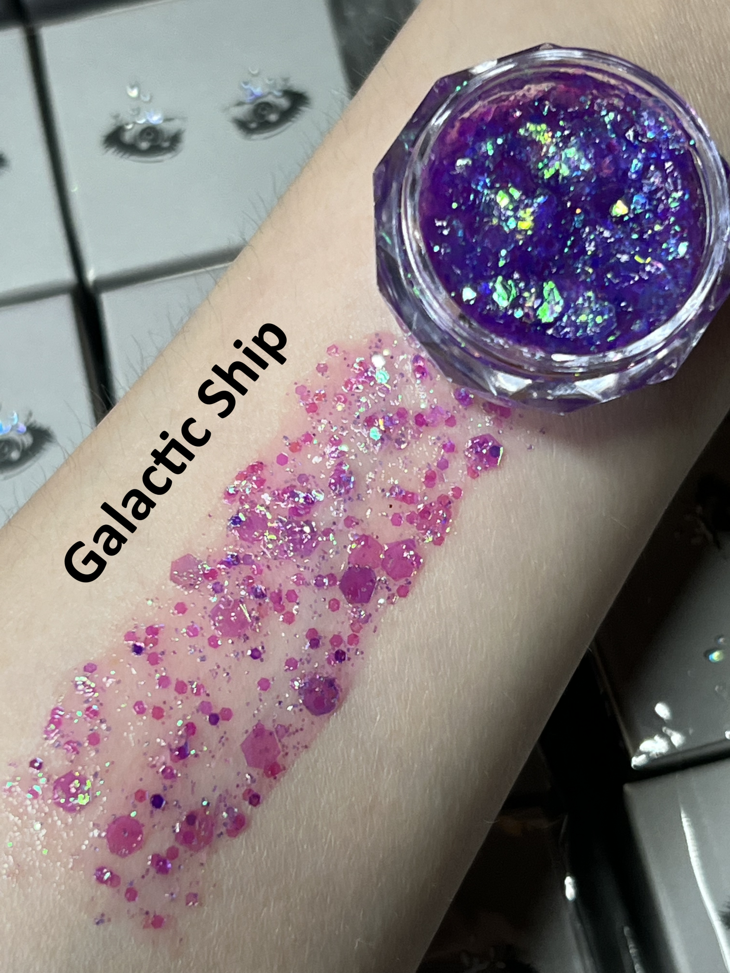 Gel Glitter Tears Festival Makeup