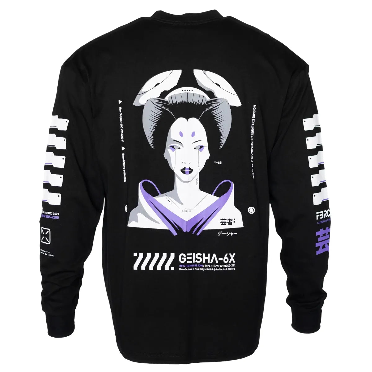 Geisha-6X Graphic Long Sleeve Tee - T-Shirts - T-Shirt - 1