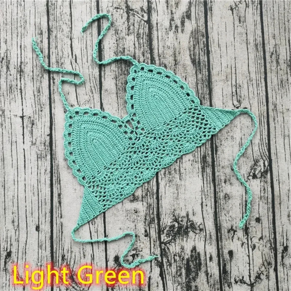 Handmade Crochet Lace Knit Paisley Bikini Top - Swimsuits - Swimsuit / Bikini / One-Piece Swimwear - 5