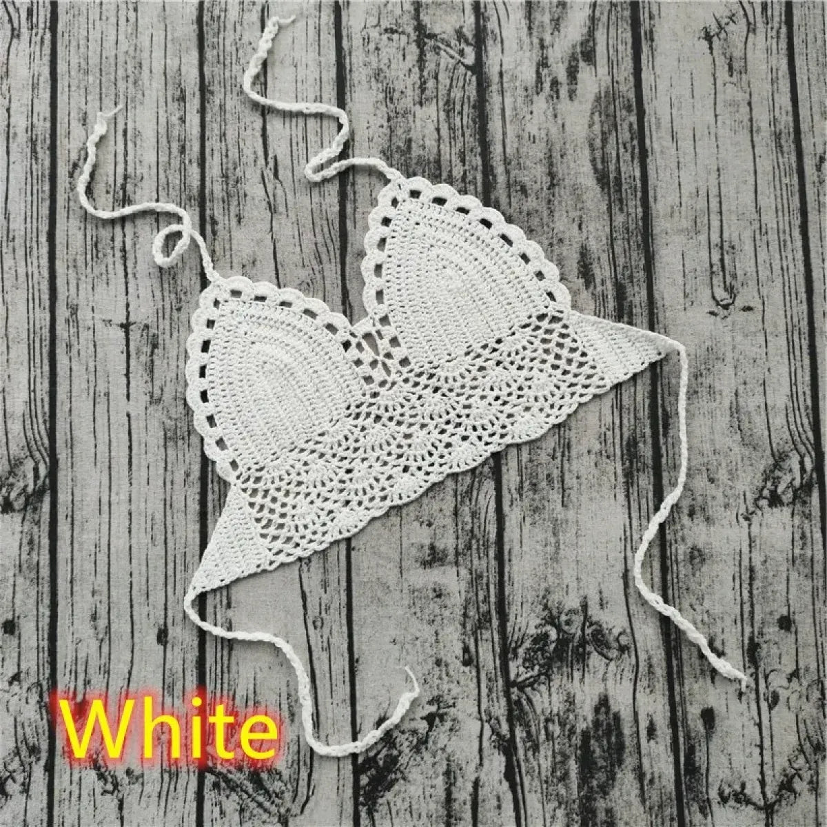 Handmade Crochet Lace Knit Paisley Bikini Top - Swimsuits - Swimsuit / Bikini / One-Piece Swimwear - 3