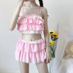 Kawaii High Waist Patchwork Bikini Set - Women’s Clothing & Accessories - Swimsuit / Bikini / One-Piece Swimwear - 1