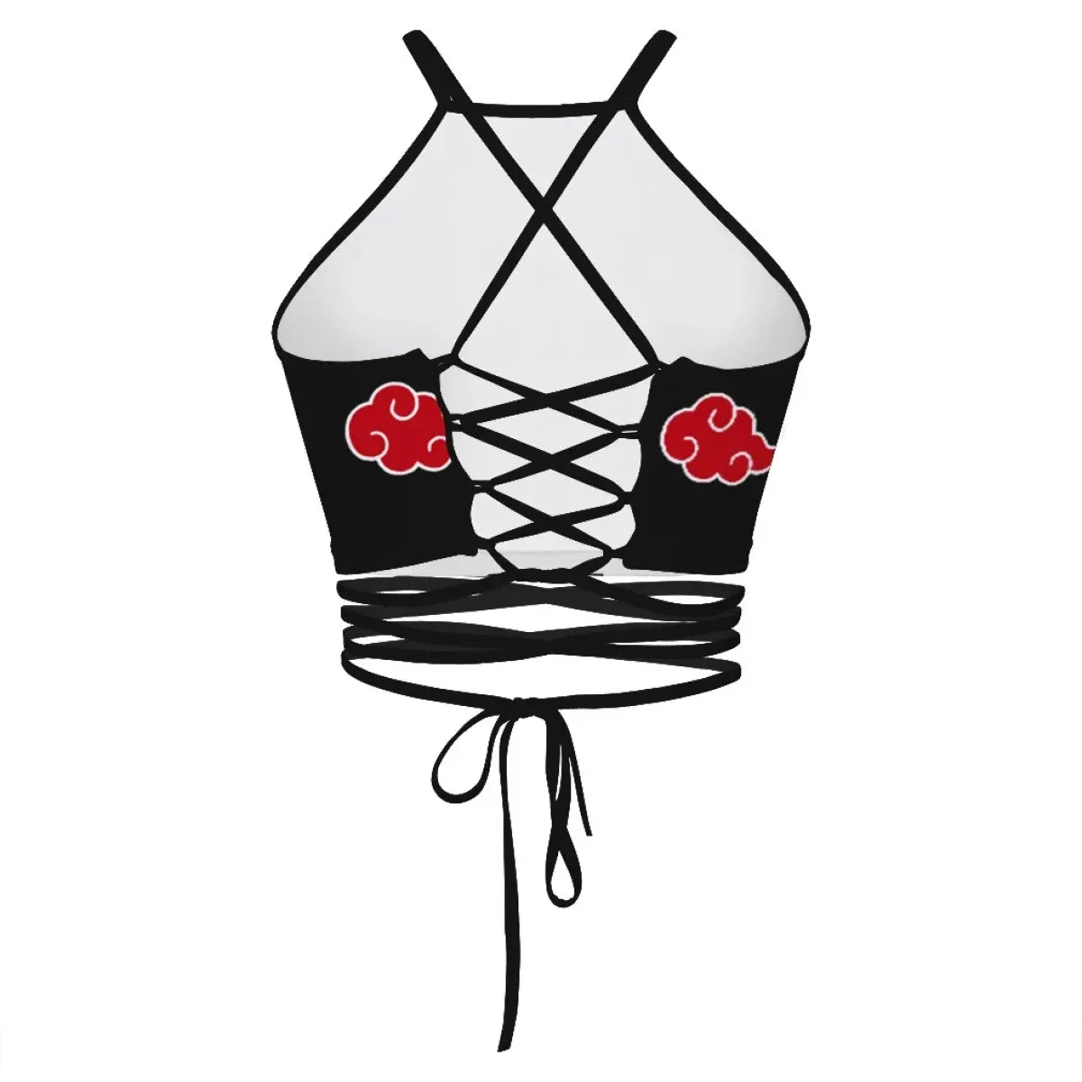 Sasuke Akatsuki Inspired Black Cosplay Crop Top - Women’s Clothing & Accessories - Cosplay Outfit - 2