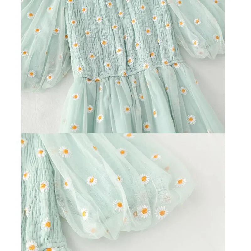 Daisy Puff Sleeve Dress