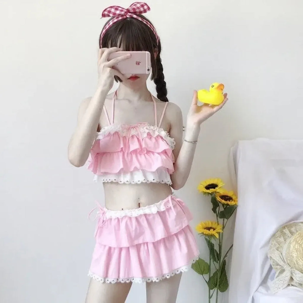 Kawaii High Waist Patchwork Bikini Set - Women’s Clothing & Accessories - Swimsuit / Bikini / One-Piece Swimwear - 5