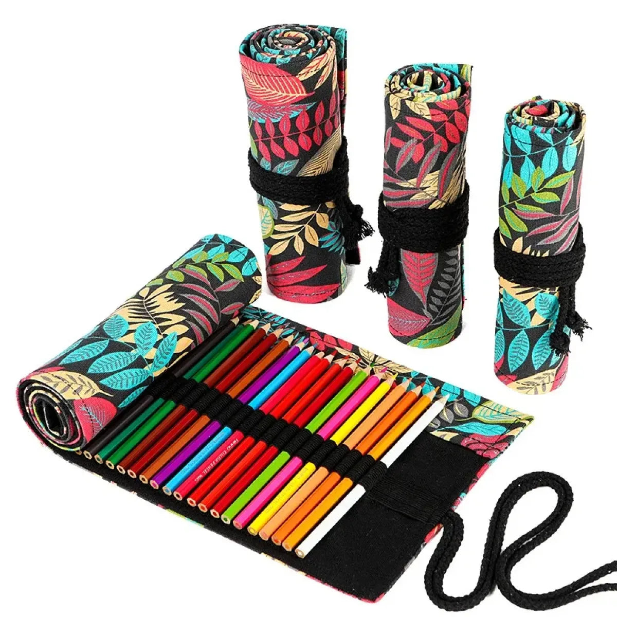 Colorful Fabric Pencil Roll Case (12–72 Slots) - Best Sellers - Pouch / Makeup Bag - 1