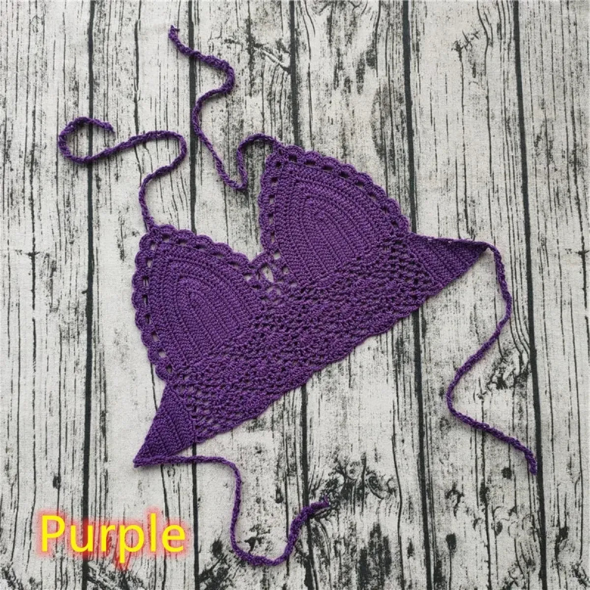 Handmade Crochet Lace Knit Paisley Bikini Top - Swimsuits - Swimsuit / Bikini / One-Piece Swimwear - 9