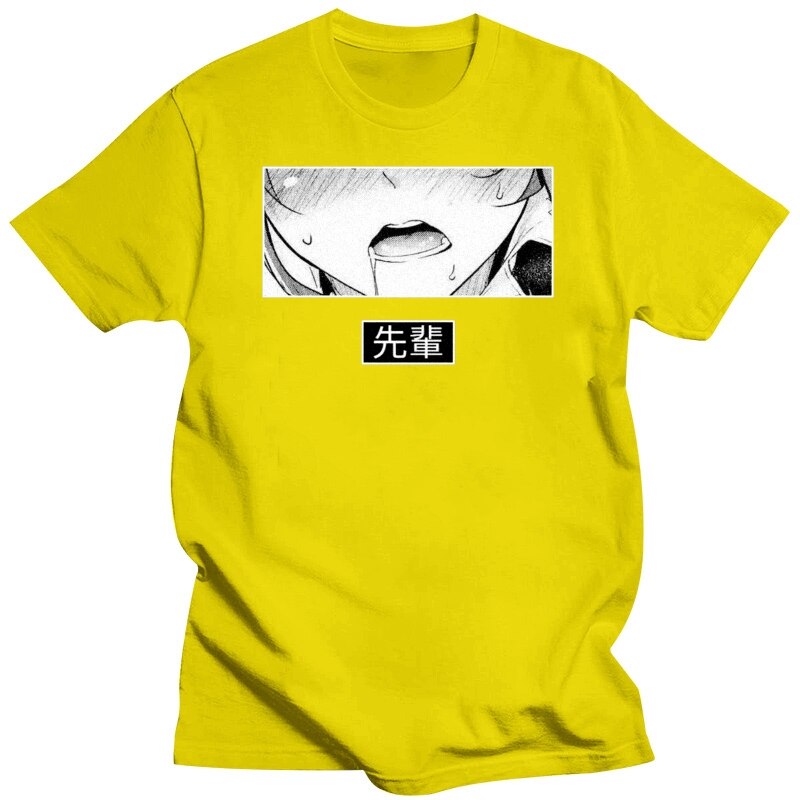 Waifu Print T-shirt for Men and Women - Yellow / M - T-Shirts - Shirts & Tops - 9 - 2024