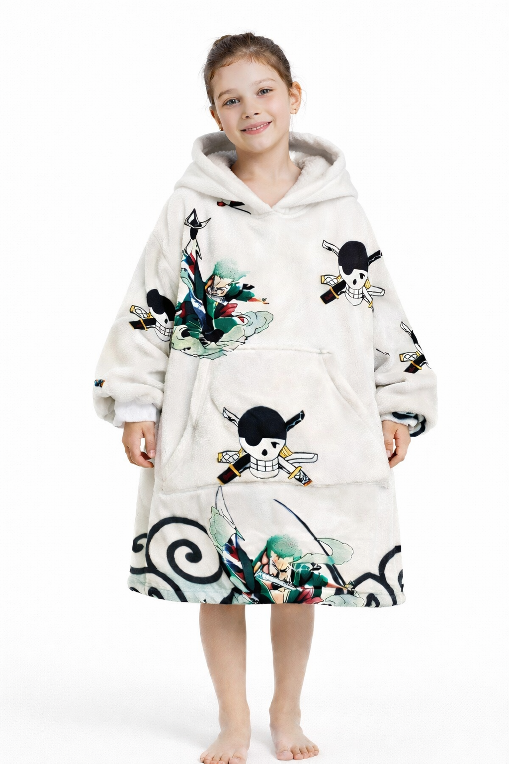 Zoro One Piece Sherpa Wearable Blanket Hoodie