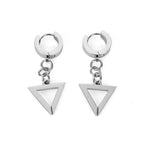 TR-08 Stainless Steel Triangle Earrings - T-Shirts - Earrings - 2