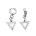 TR-08 Stainless Steel Triangle Earrings - T-Shirts - Earrings - 1