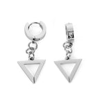 TR-08 Stainless Steel Triangle Earrings - T-Shirts - Earrings - 1
