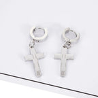 CRX-20 Stainless Steel Cross Earrings