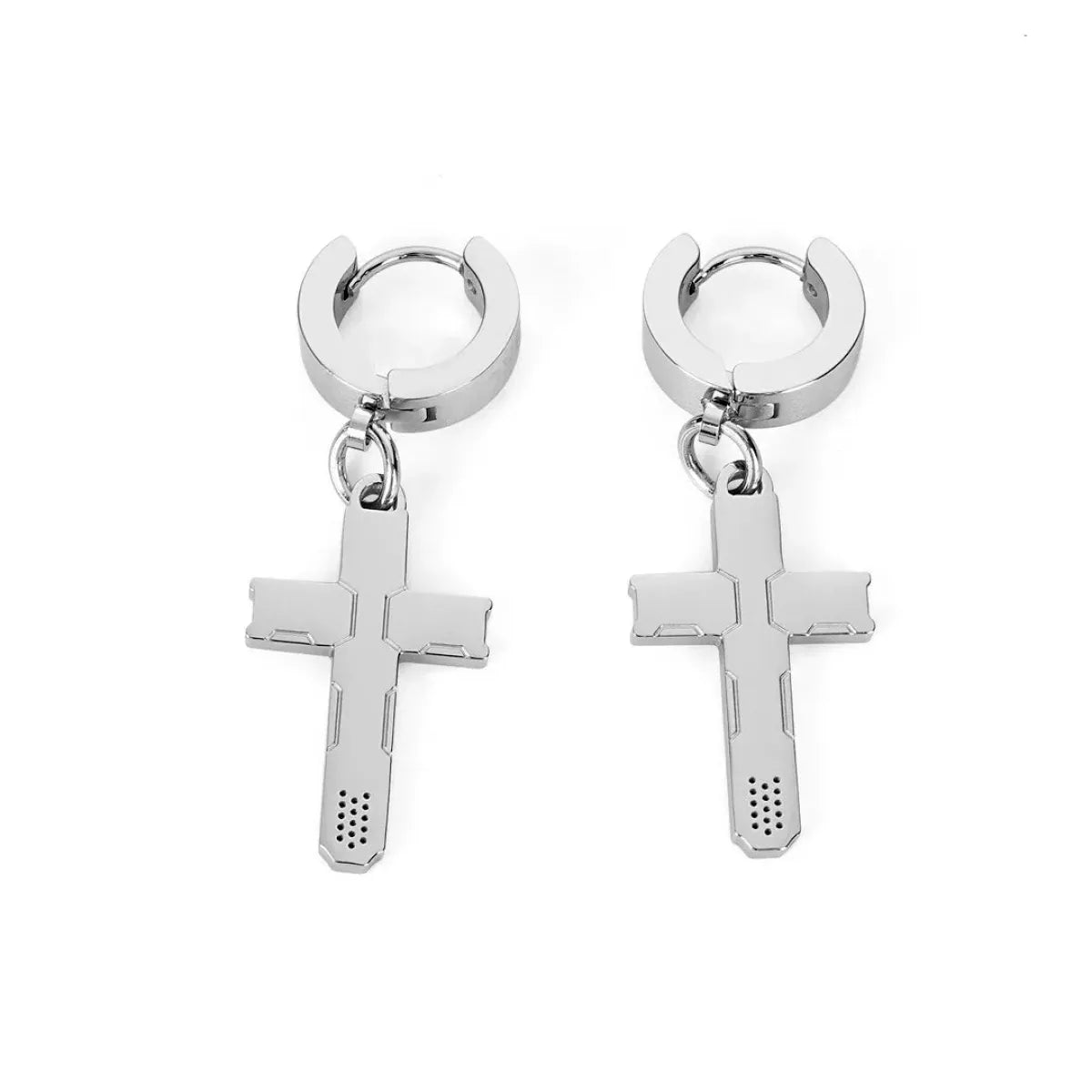 CRX-20 Stainless Steel Cross Earrings - T-Shirts - Earrings - 2