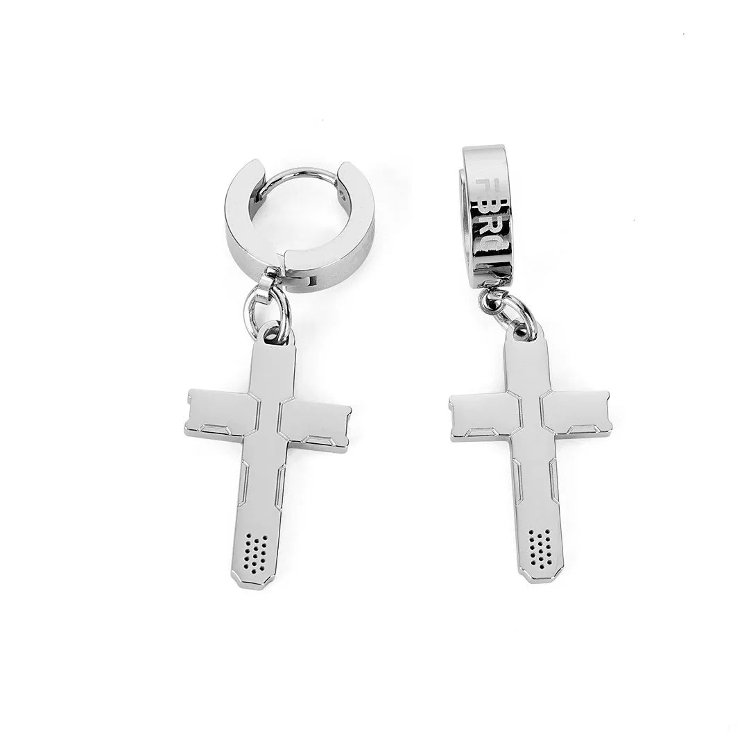 CRX-20 Stainless Steel Cross Earrings