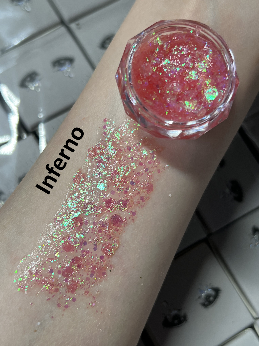 Gel Glitter Tears Festival Makeup