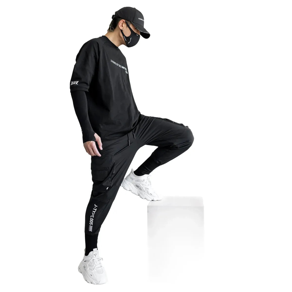 J-Type 005 Black Athletic Joggers with Cargo Pockets - Best Sellers - Joggers / Sweatpants - 10