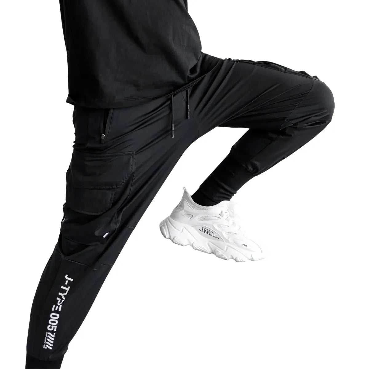 J-Type 005 Black Athletic Joggers with Cargo Pockets - Best Sellers - Joggers / Sweatpants - 2