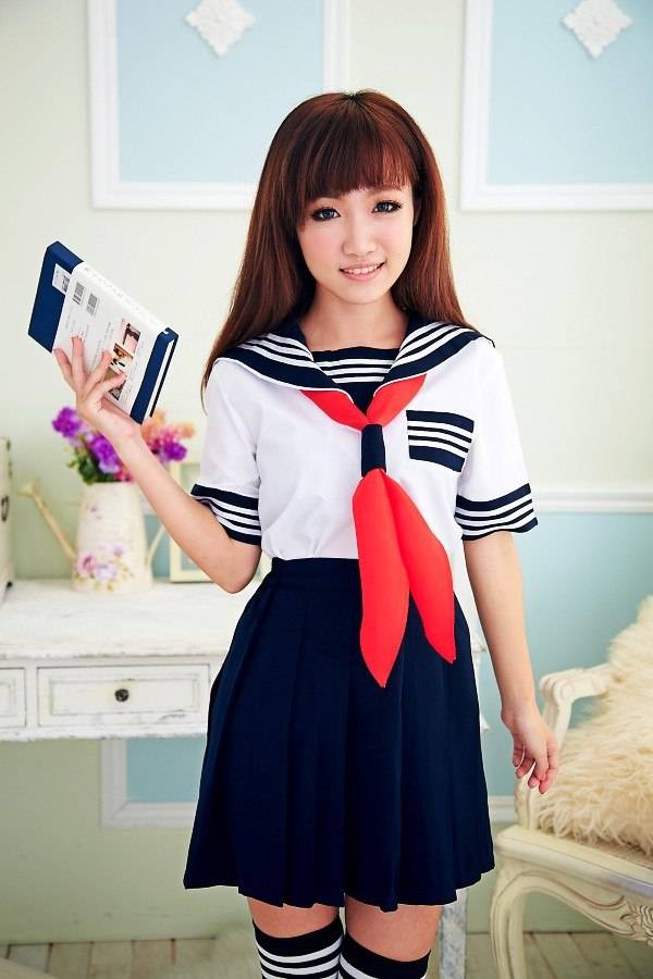 Japanese Navy Sailor Uniform - Kawaii Stop - Adorable, Adult Games, Anime, Broadcloth, Clothing, Cosplay, Cosplay Harajuku, Cute, Fashion, Intimates, Japanese, Kawaii, Korean, Loli, Lolita, Loveable, Lovely, Polyester, School, School Uniform, School Uniforms, Set, Sets, Sexy Products, Street Fashion, Streetwear, Uniforms, Women's Clothing &amp; Accessories