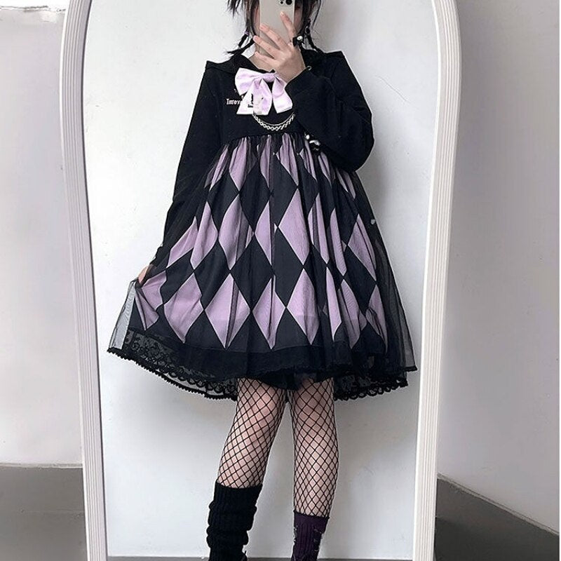 Kawaii Sweet Bow Lace Princess Dresses - Kawaii Stop - All Dresses, Bow, Dress, Dresses, Girls, Gothic, Hooded, Kawaii, Lace, Lolita, Lolita Dresses, Mesh, Mini, OP, Party, Patchwork, Plaid, Princess, Style, Sweet, Women, Women's Clothing &amp; Accessories, Y2k