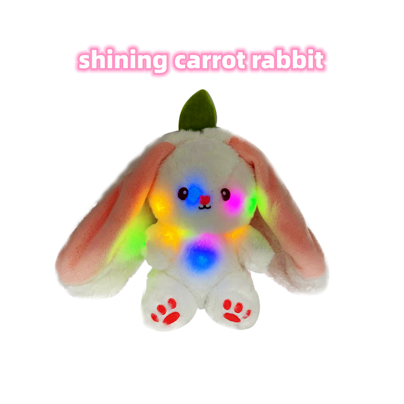 Kawaii Reversible Fruit Rabbit Plush Toy - 18cm / LED carrot rabbit - Toys - Stuffed Animals - 9 - 2024