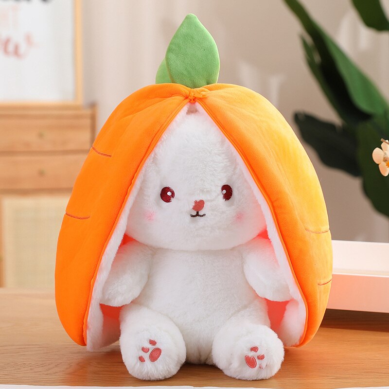 Kawaii Reversible Fruit Rabbit Plush Toy - 18cm / carrot rabbit - Toys - Stuffed Animals - 8 - 2024
