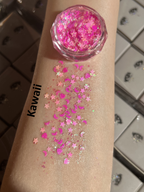 Gel Glitter Tears Festival Makeup