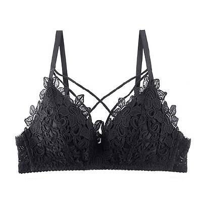 Lace Push Up Bralette - Kawaii Stop - Adjusted-Straps, Back Closure, Bra, Bralette, Bras, Cute, Embroidery, Intimates, Nylon, Seamless, Sexy, Underwear, Wire Free, Women's Clothing &amp; Accessories