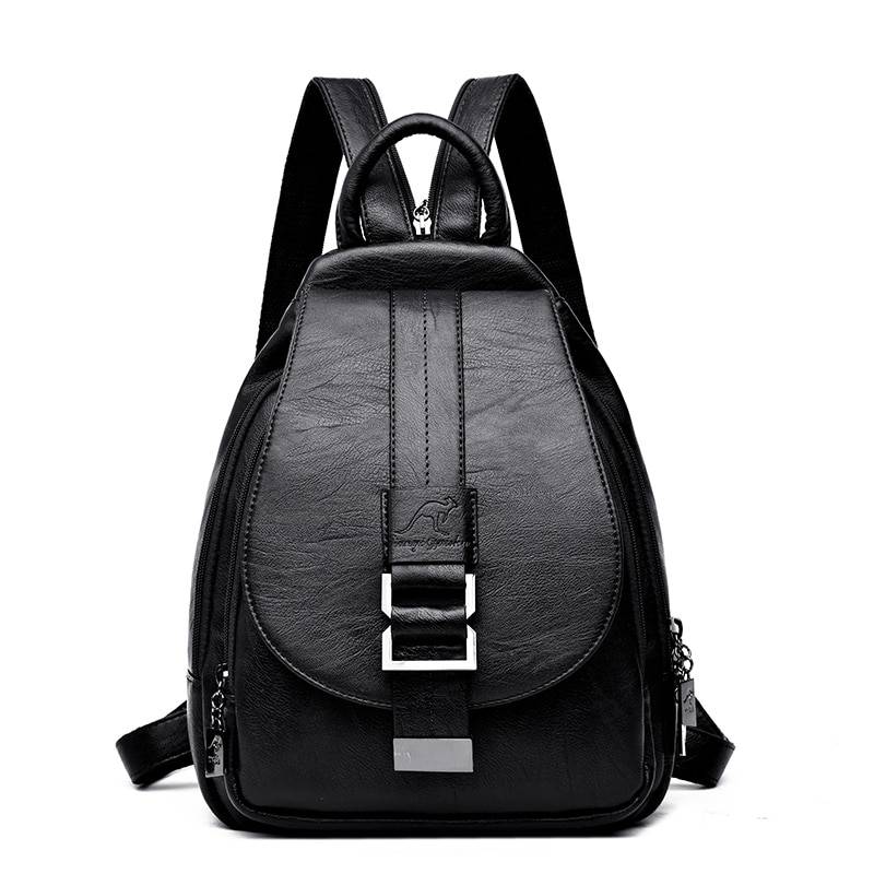 Leather Backpack for Women - Black - Women’s Clothing & Accessories - Backpacks - 38 - 2024