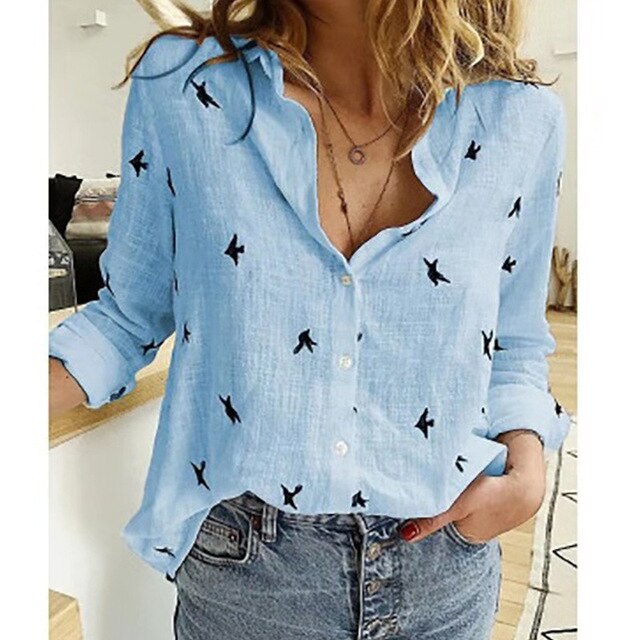 Sexy Button Down - Kawaii Stop - Autumn, Blouses, Blouses &amp; Shirts, Blue, Broadcloth, Button, Cardigan, Cute, Fashion, Harajuku, Japanese, Kawaii, Korean, Lady, Lapel, Long Sleeve, Loose, Oversized, Pink, Polyester, Shirt, Shirts, Spring, Streetwear, T-Shirts, Top, Tops &amp; Tees, Turn-Down Collar, White, Women's Clothing &amp; Accessories