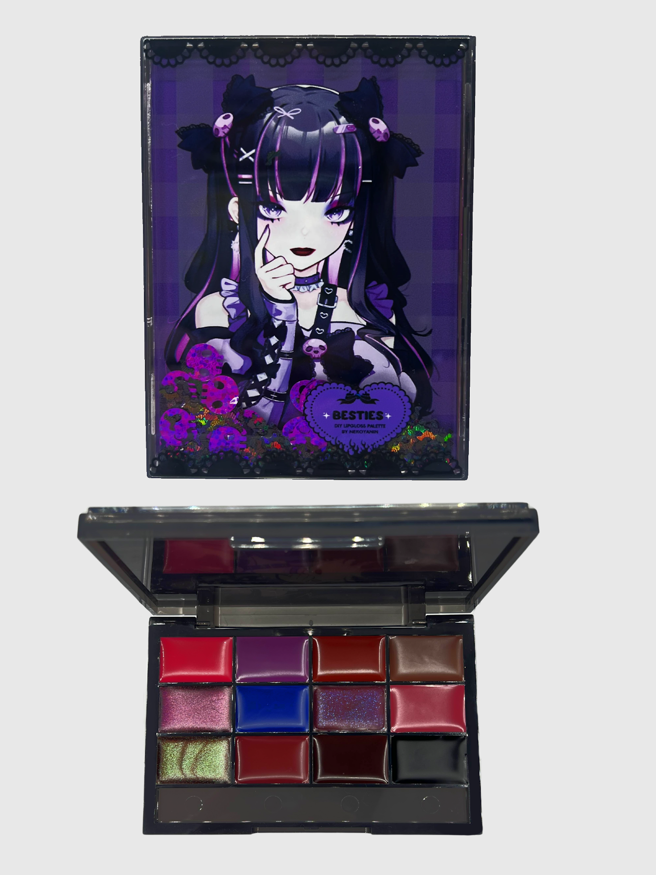 Bestie Lipgloss Palette with Silicone Brush