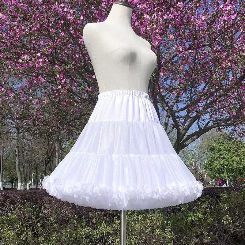 Puff Sleeve High Waist Vintage Lolita Dress - Kawaii Stop - All Dresses, Lolita Dresses, Women's Clothing &amp; Accessories