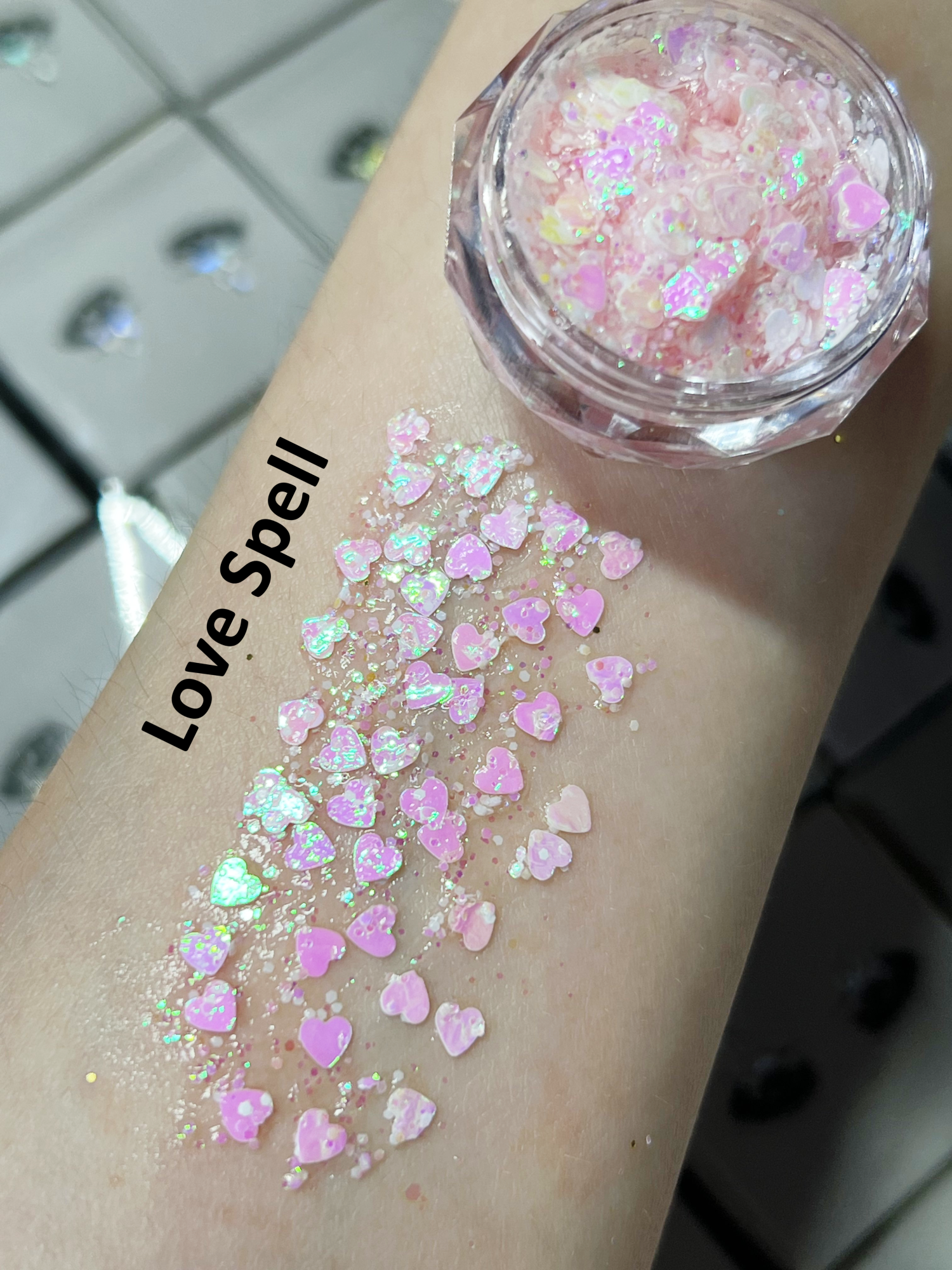 Gel Glitter Tears Festival Makeup
