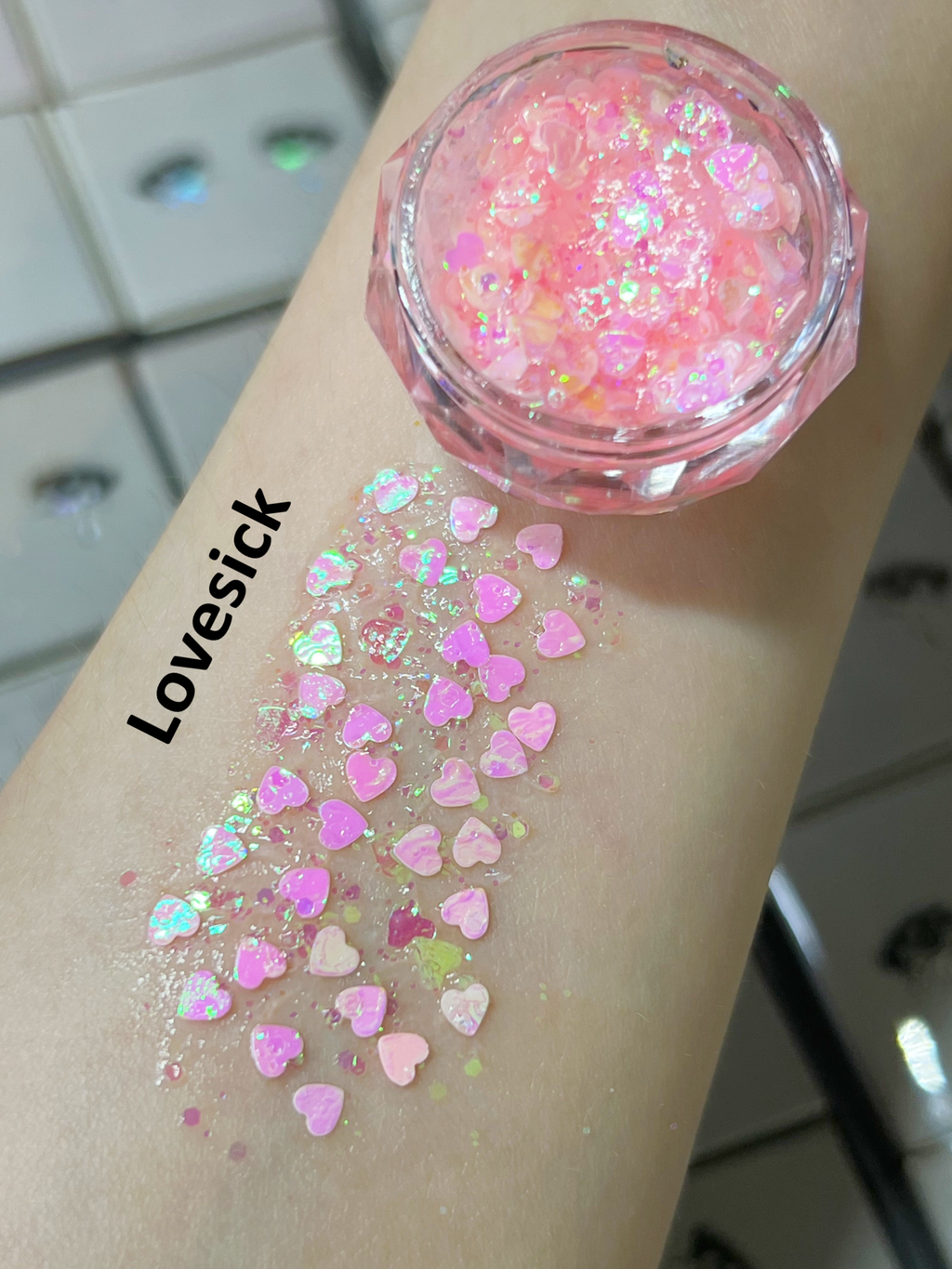 Gel Glitter Tears Festival Makeup