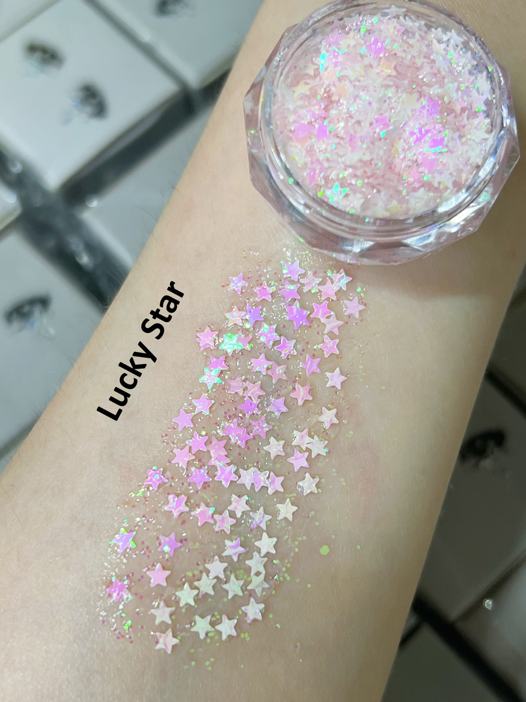 Gel Glitter Tears Festival Makeup