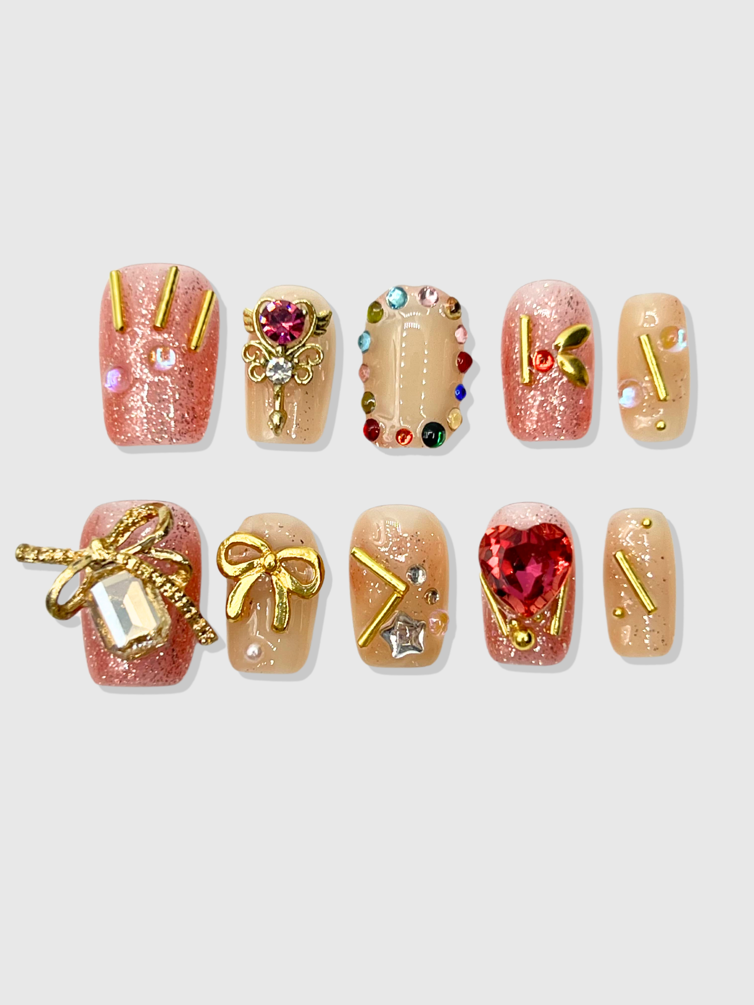 Magical Girl Sparkle Press-On Nails Set