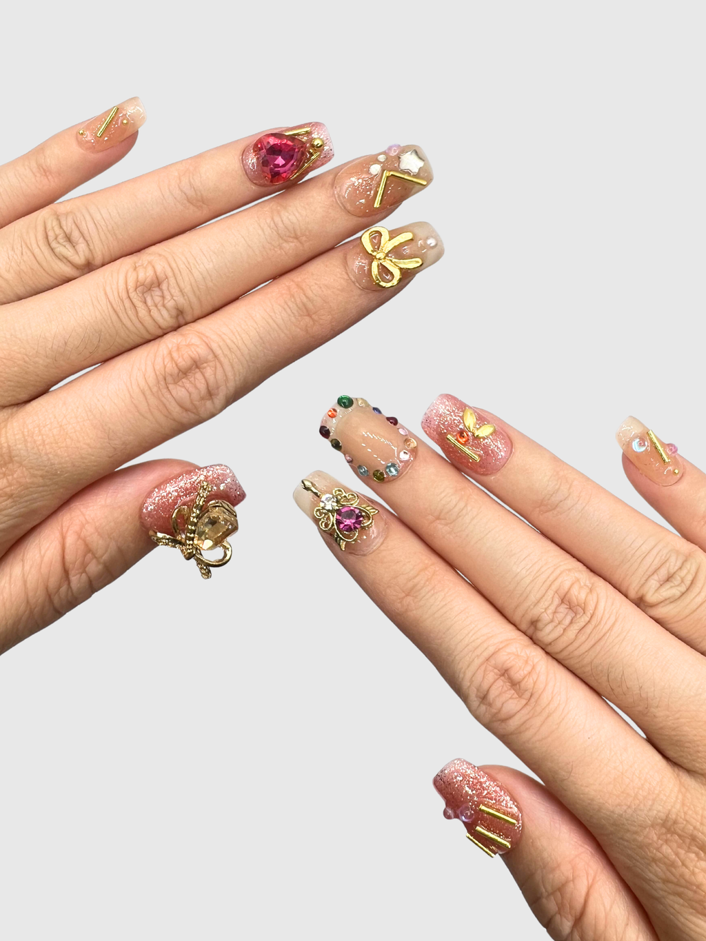 Magical Girl Sparkle Press-On Nails Set