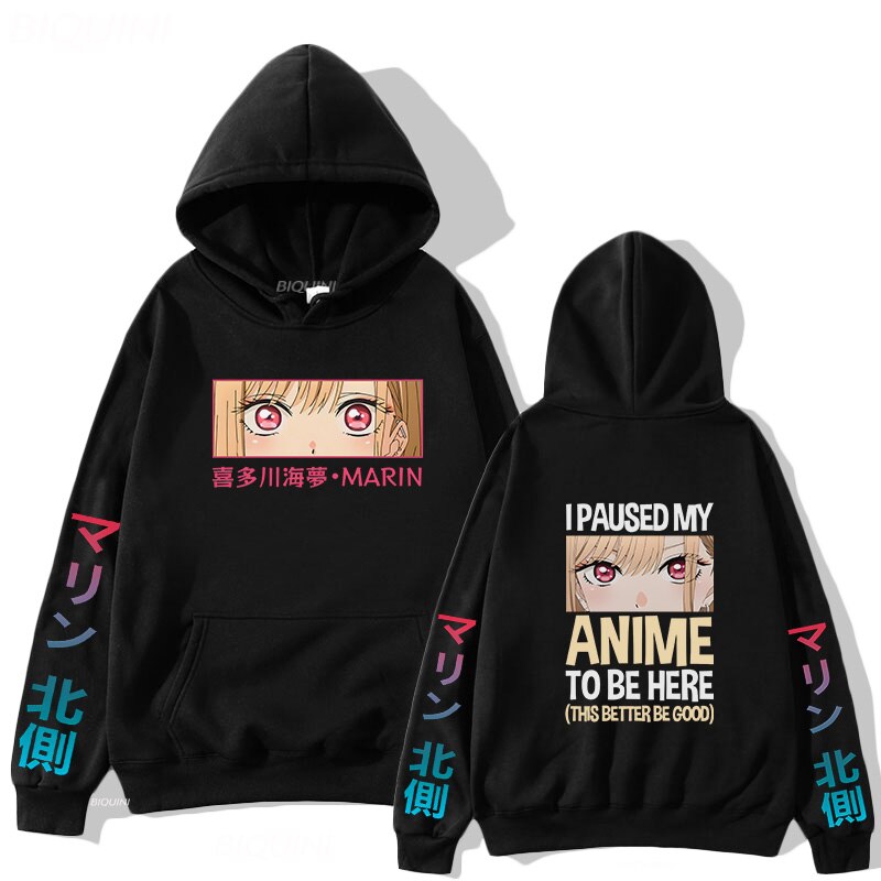 I Paused My Anime To Be Here Hoodies - Black / S - Women’s Clothing & Accessories - Shirts & Tops - 9 - 2024