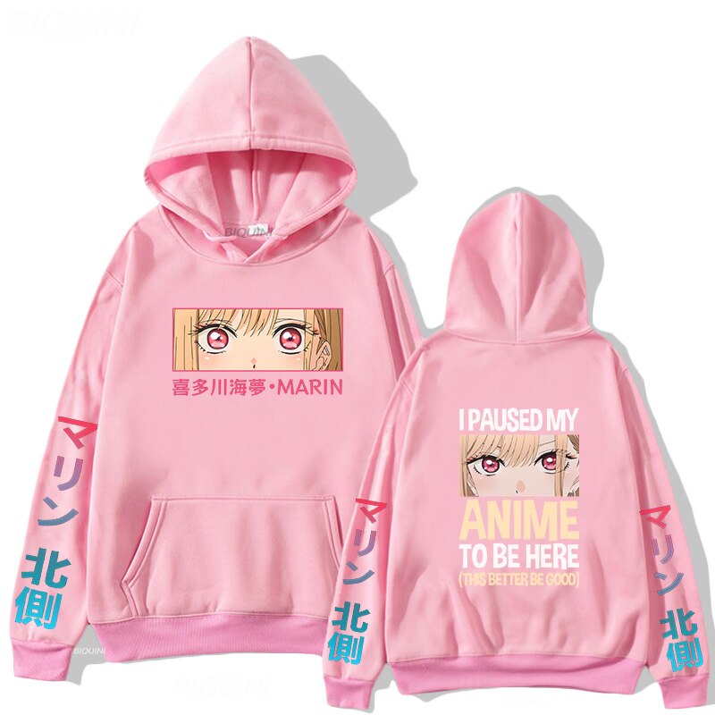 I Paused My Anime To Be Here Hoodies - Pink / S - Women’s Clothing & Accessories - Shirts & Tops - 7 - 2024