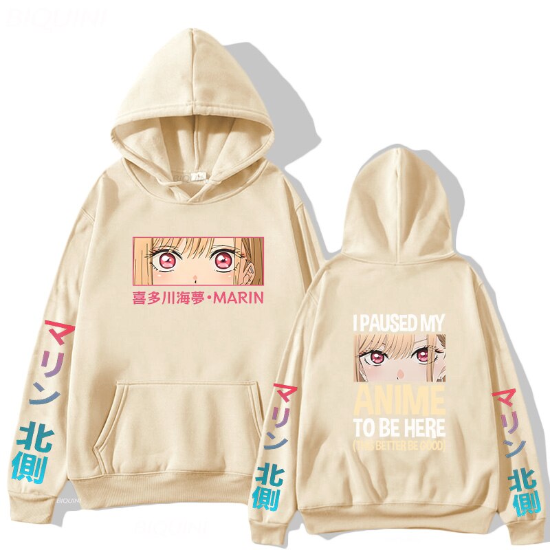 I Paused My Anime To Be Here Hoodies - Khaki / S - Women’s Clothing & Accessories - Shirts & Tops - 15 - 2024