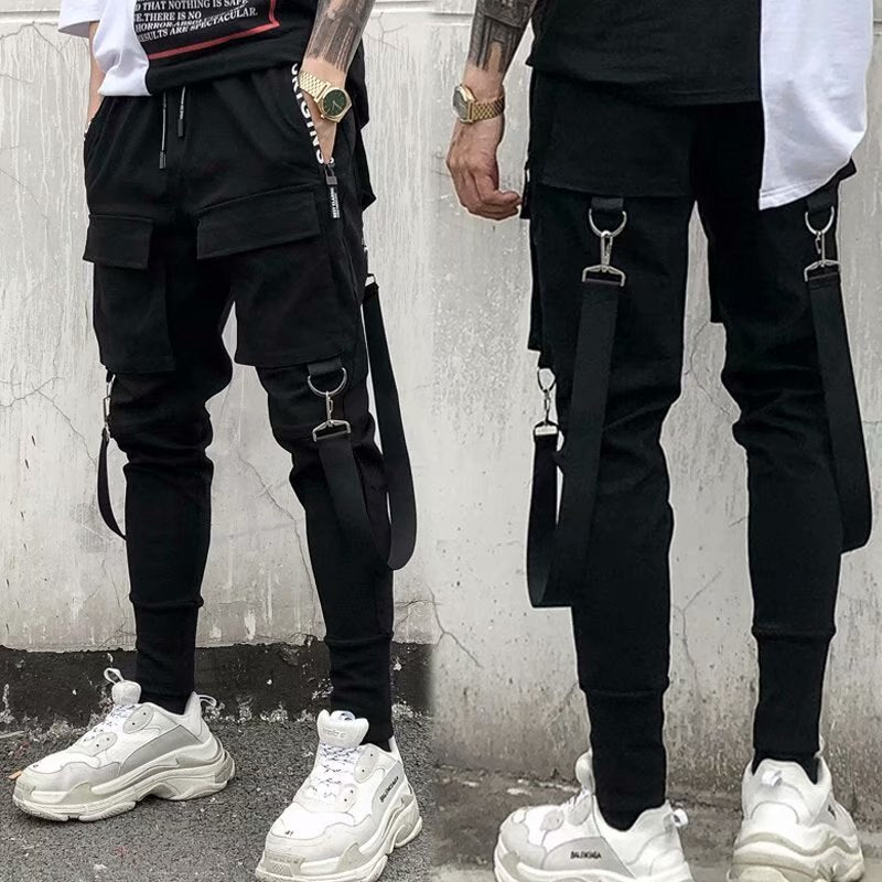 Harajuku Black Cargo Pants