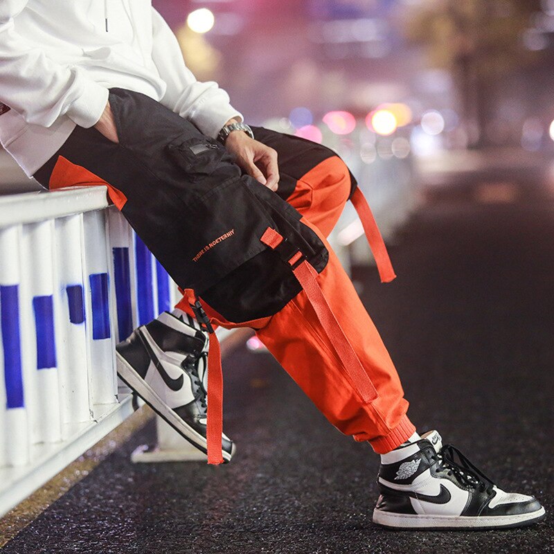 Harajuku Streetwear Cargo Pants - 3XL / Red/Black - Bottoms - Pants - 21 - 2024