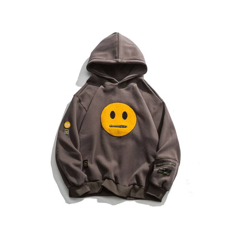 Men's Emoji Themed Hoodie - Kawaii Stop - Cute, Emoji, Fashion, Fleece, Harajuku, Hip Hop, Hoodie, Japanese, Kawaii, Korean, Men's Clothing &amp; Accessories, Men's Sweaters &amp; Hoodies, Men's Tops &amp; Tees, O-Neck, Patchwork, Pullovers, Streetwear
