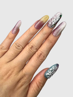 Mermaid Tail Glitter Press-On Nails