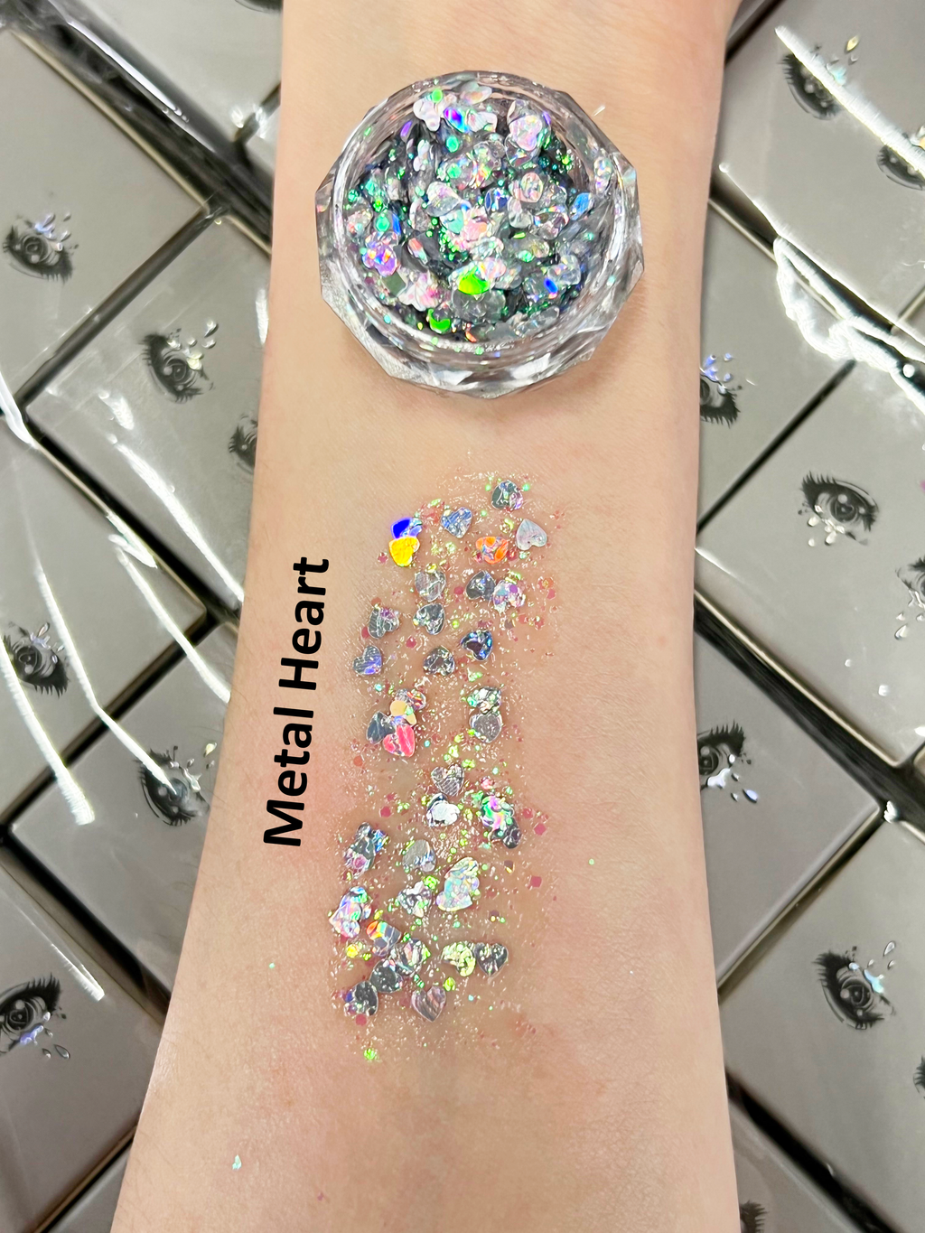 Gel Glitter Tears Festival Makeup