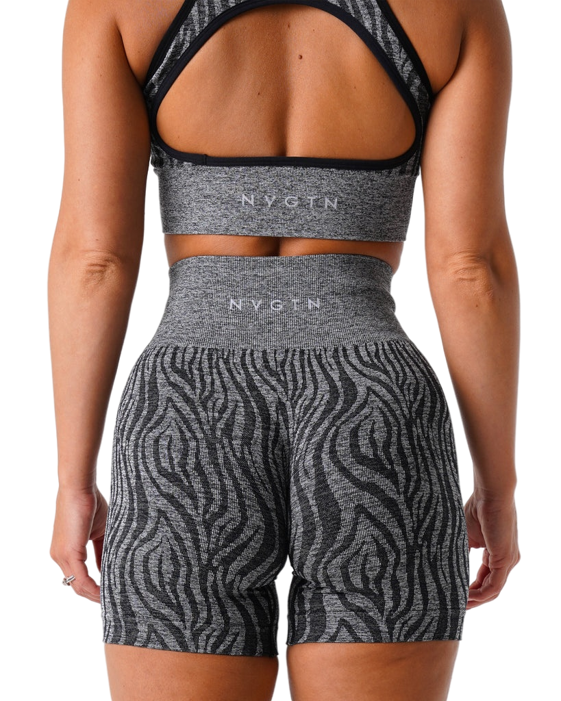 Wild Thing Zebra Fitness Shorts - Kawaii Stop - Bottoms, Breathable, Elastic, Fitness, Hip-lifting, Leisure, Running, Seamless, Shorts, Spandex, Sports, Wild Thing, Women, Women's Clothing &amp; Accessories, Zebra