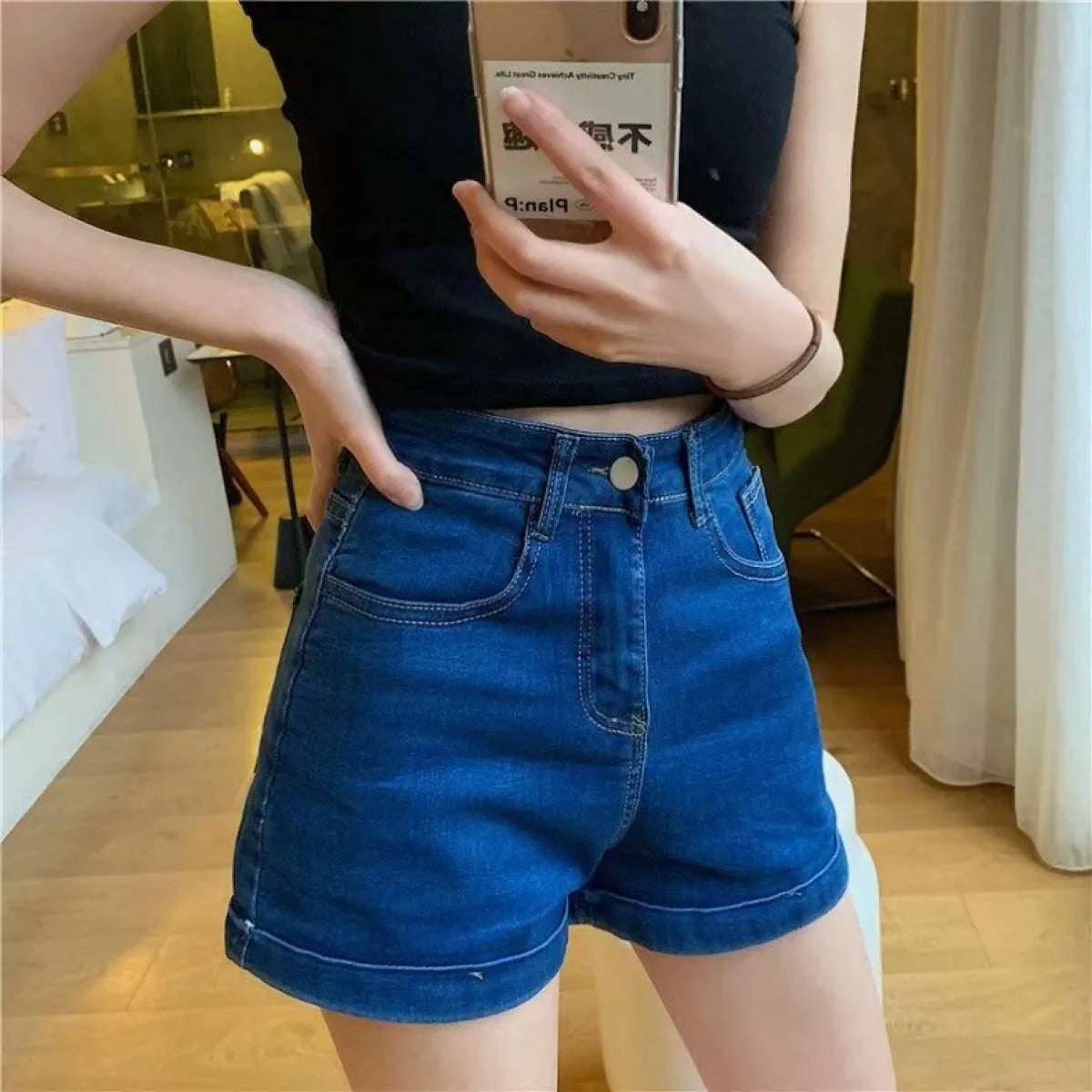 Retro High Waist Denim Shorts - Shorts - Shorts - 6