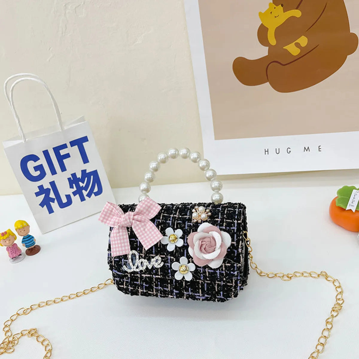 Pearl Bow Korean Shoulder Handbag - Women Bags & Wallets - Handbag / Purse - 14
