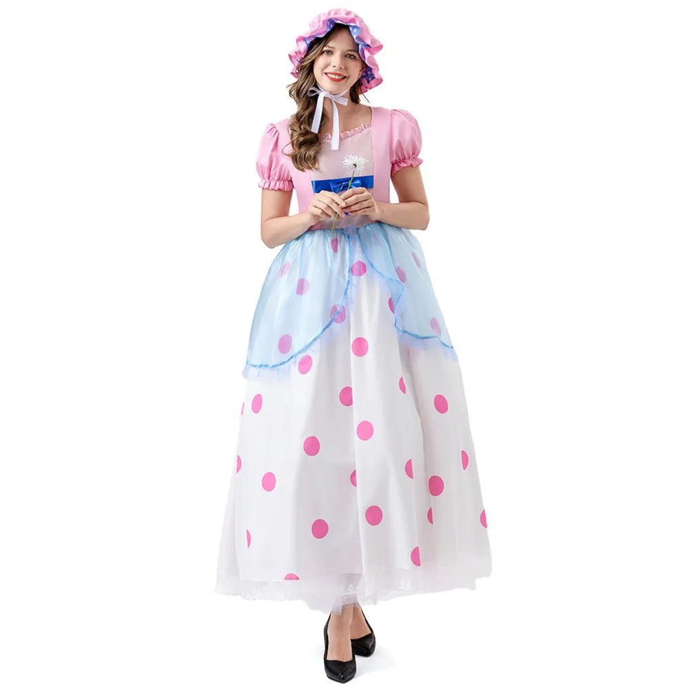 Shepherdess Pink Long Cosplay Costume Dress - All Dresses - Cosplay Outfit - 6