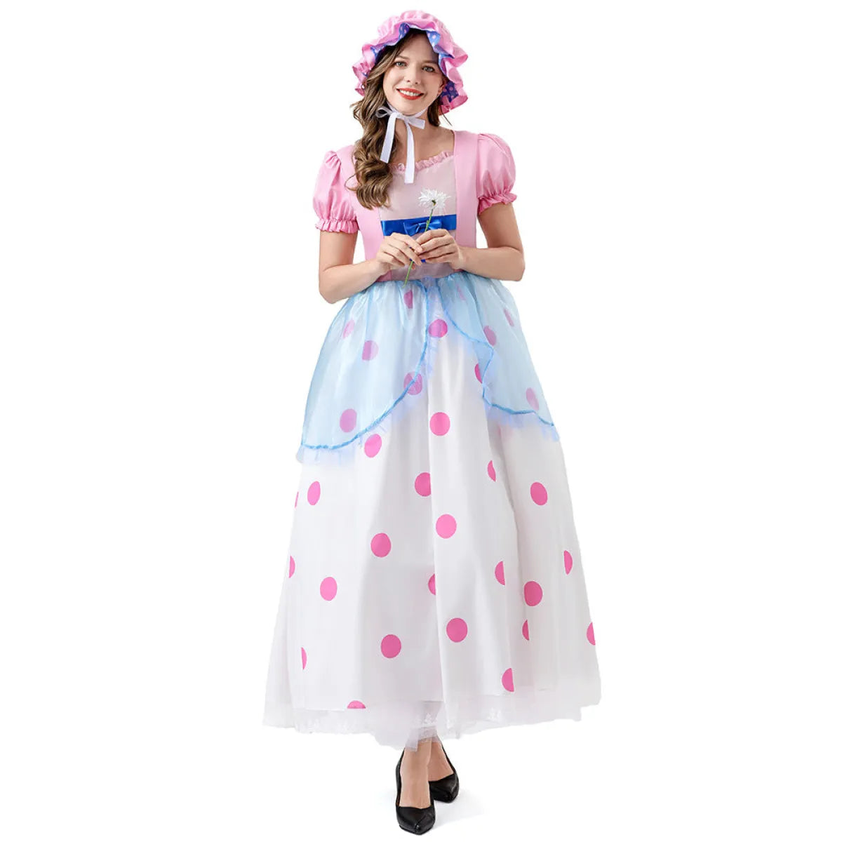 Shepherdess Pink Long Cosplay Costume Dress - All Dresses - Cosplay Outfit - 6